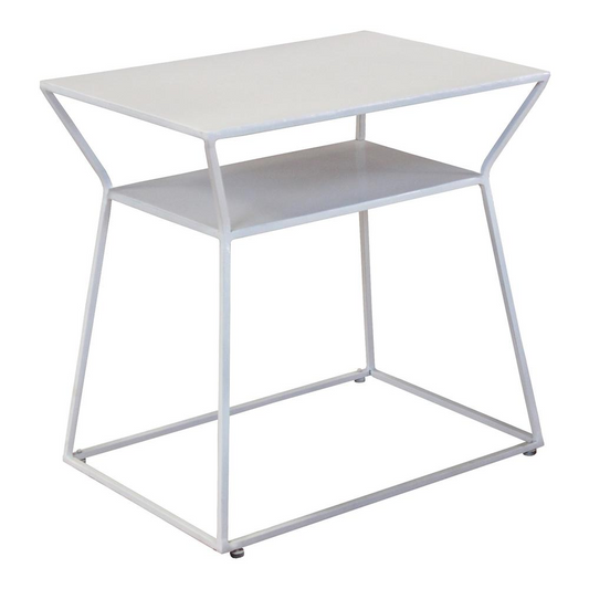 Osaka Side Table White - Stylish Two-Tiered Design | Easy Storage