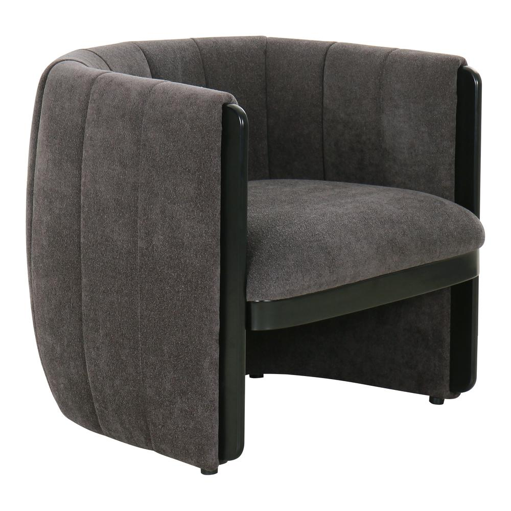 Francis Accent Chair Grey - Exquisite Channel Detailing | Soft Textured Fabric