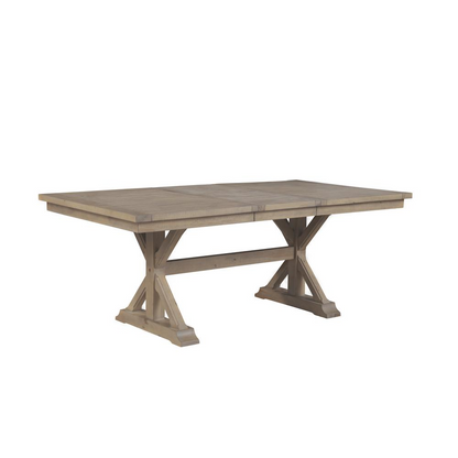 Arlo Dining Table - Rustic Solid Pine Wood with X Base Design