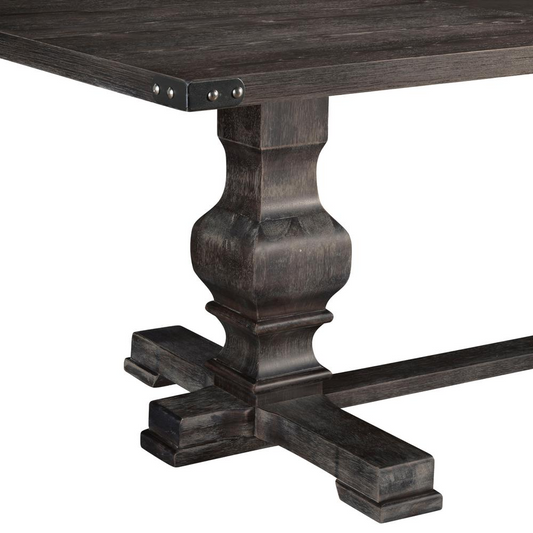 Manchester Dining Table, Charcoal - Timeless Design for an Elegant Dining Room