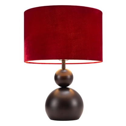 Shobu Table Lamp Red - Artistic Boho Design with Vintage Grandeur