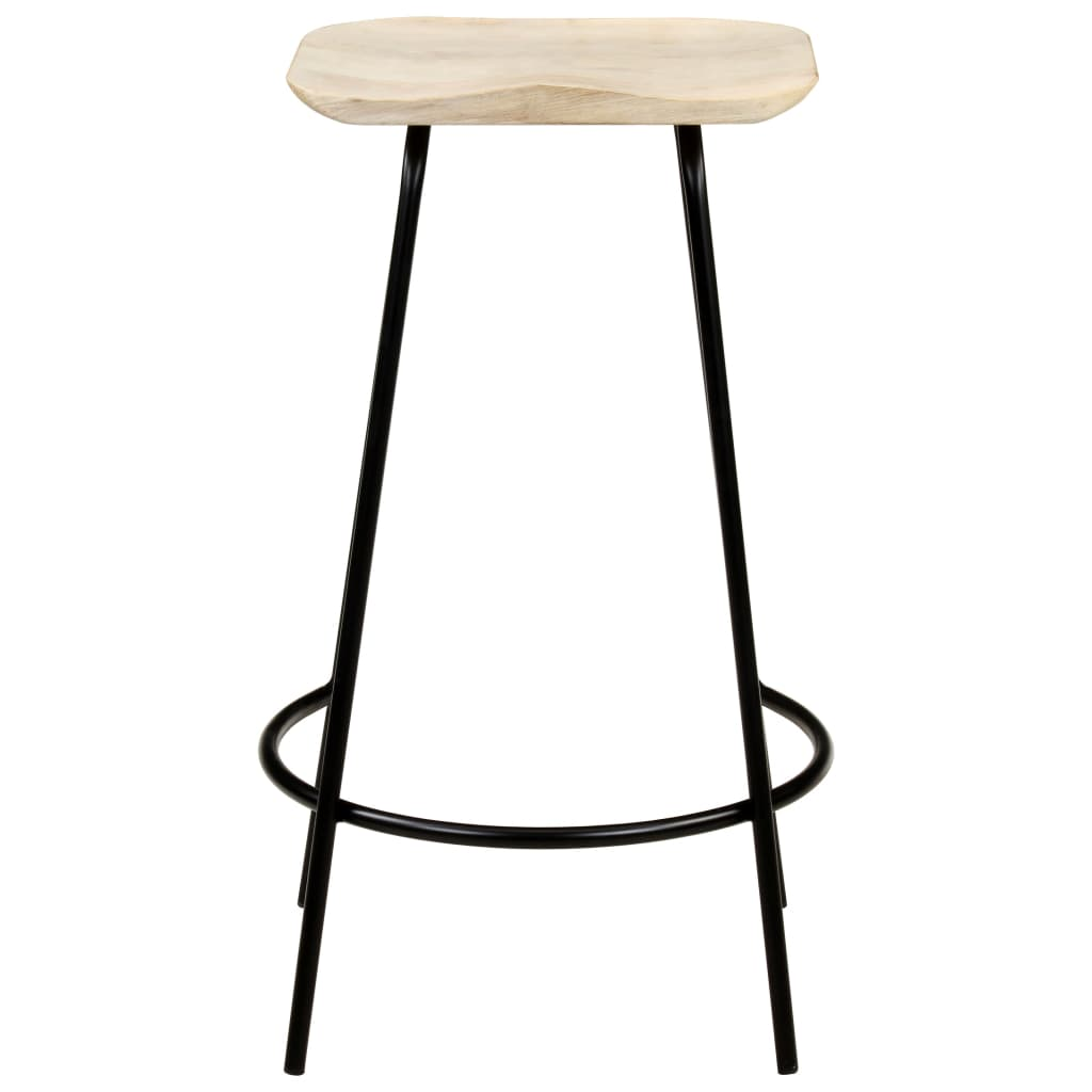 vidaXL Bar Stools 4 pcs Solid Mango Wood - Exquisite Craftsmanship and Beautiful Wood Grains