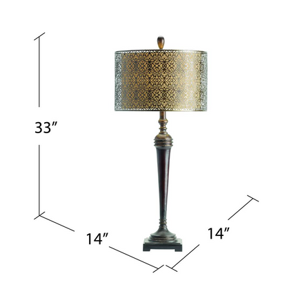 West Mire Table Lamp - Classical Silhouette with Rich Bronze Metal Finish