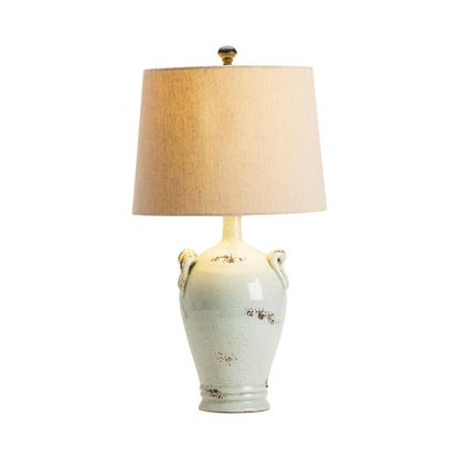 Casa Table Lamp - Rustic Coastal Style with Soft Blue Finish