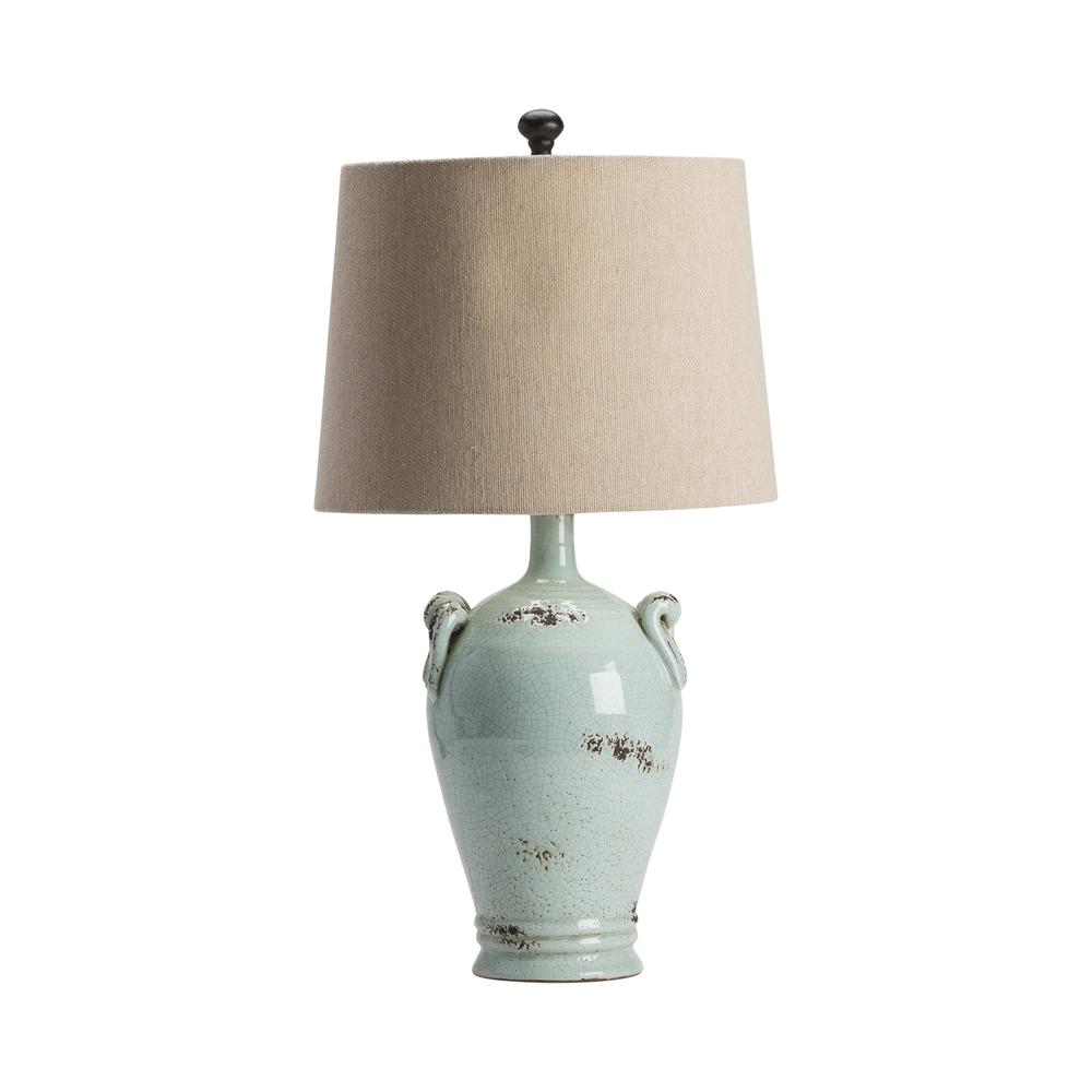 Casa Table Lamp - Rustic Coastal Style with Soft Blue Finish