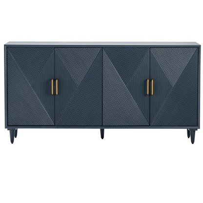 72X16X37" 4 Door TV Sideboard - Blue | Interior Use Only