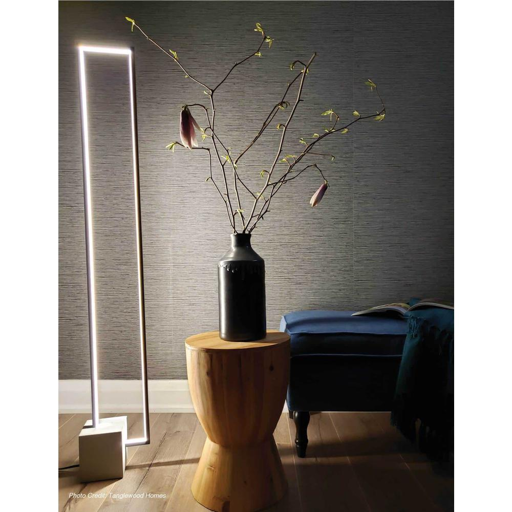 34W Floor Lamp Black With Concrete Base - Artisan-Style Lighting for Home and Office