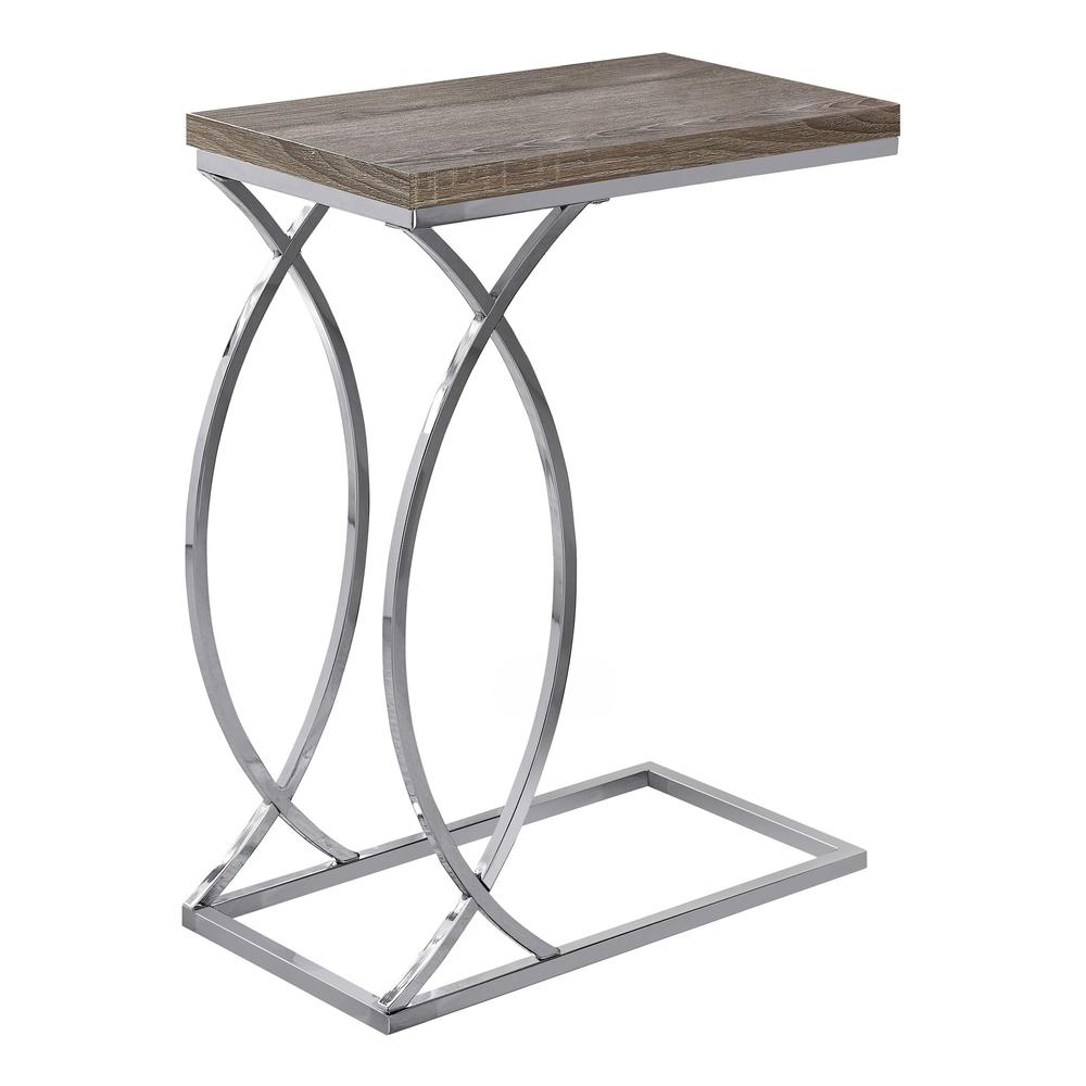 Accent Table - C-shaped End, Side, Snack - Brown Laminate