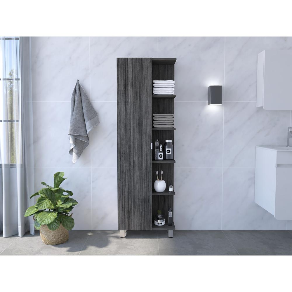 Venus Linen Cabinet - Smoky Oak | Modern Style and Ample Storage