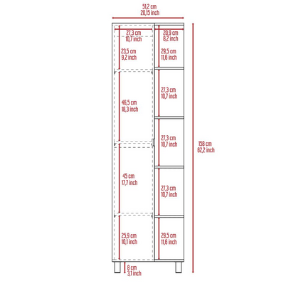 Venus Linen Cabinet - Light Oak | Modern Storage Solution