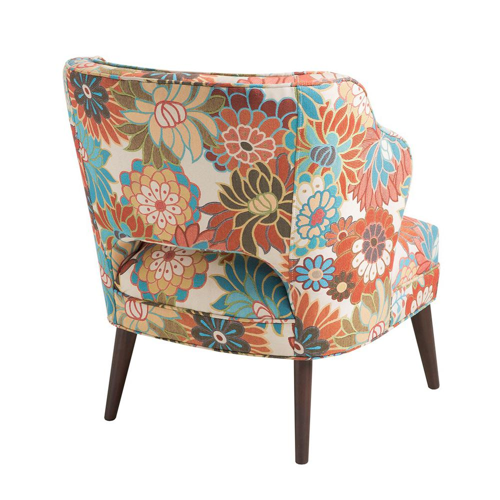 Modern Open Back Accent Chair | Chic Design with Double Piping Details