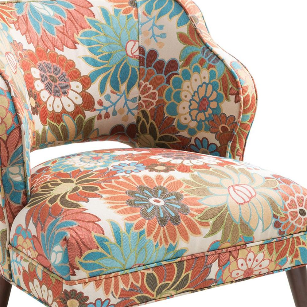 Modern Open Back Accent Chair | Chic Design with Double Piping Details