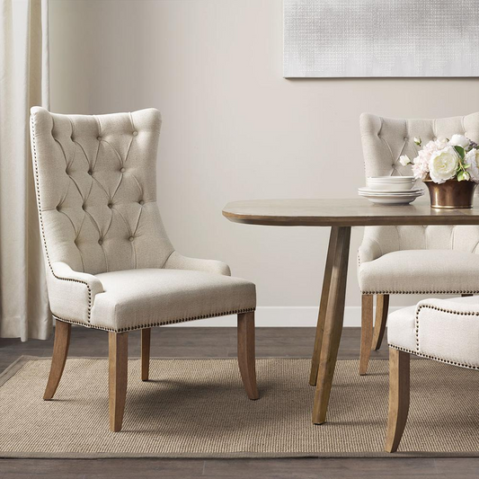 Madison Park Lucas Accent Chair - High Back, Tufted, Farmhouse Style