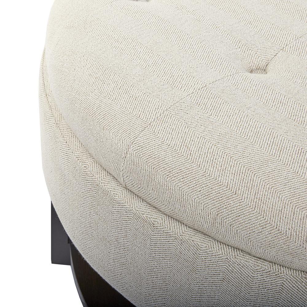 Miller Ottoman - Stylish Round Storage Ottoman with Ample Interior Space