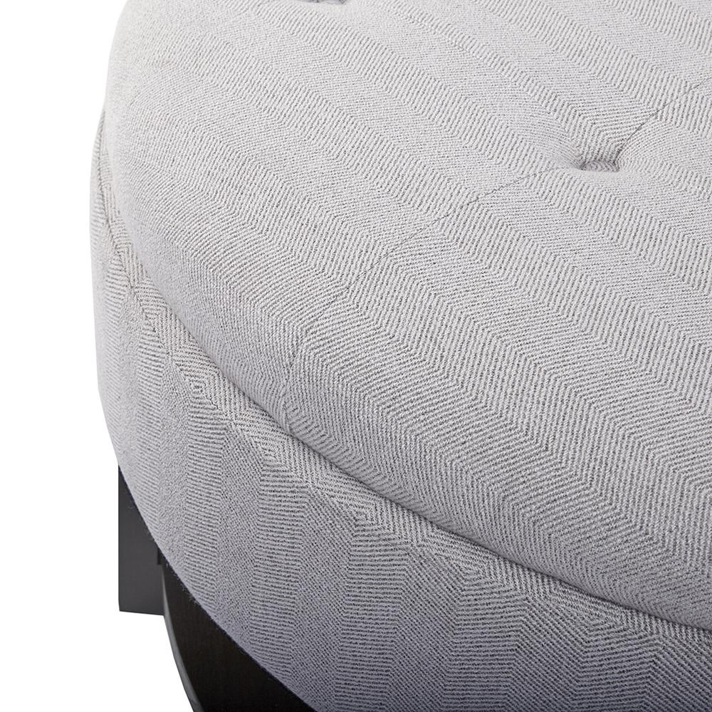 Miller Ottoman - Stylish Round Storage Ottoman with Ample Interior Space