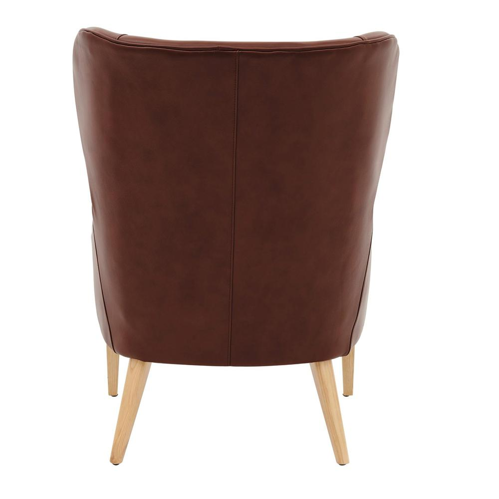 Bjorn Top Grain Leather Accent Chair - Retro Design with Modern Comfort