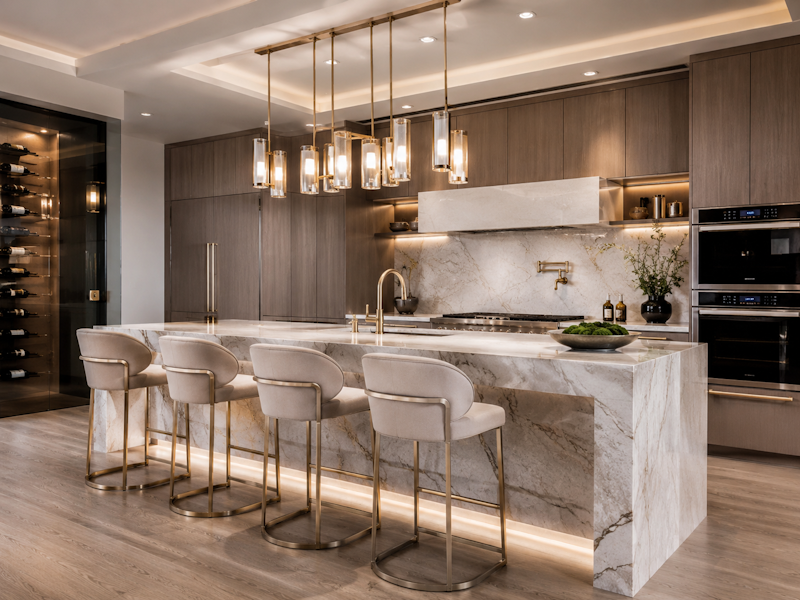 Luxurious kitchen bar stools