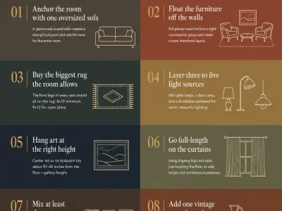 51 Luxury Living Room Ideas To Steal printable infographic 1-10