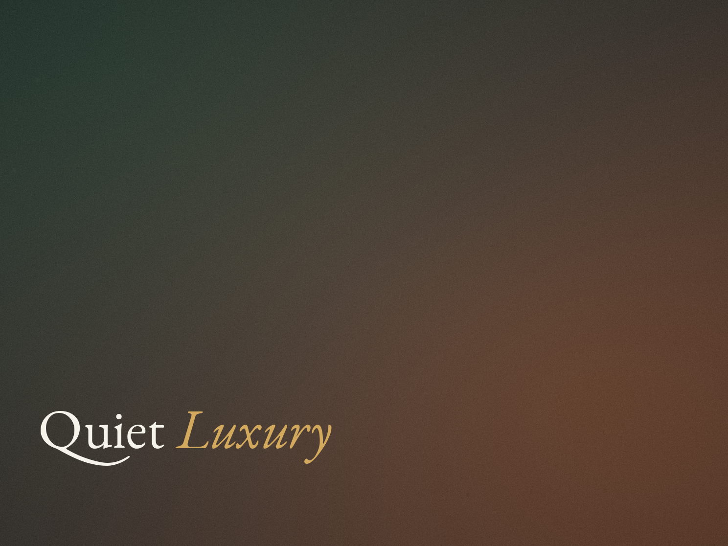 quiet luxury card