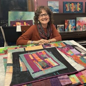 Barbara during Open Studios on the Ithaca Art Trail. 